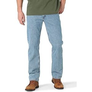 Wrangler Authentics Klassieke five-pocket-jeans voor heren, rechte snit, lichte wassing, 34W x 32L, Lichte wassing.