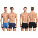 PUMA Set van 2 boxershorts voor heren, microvezel, sportboxershorts, Wit.