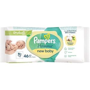 Pampers Harmonie New Baby Wipes Lot de 4 paquets de 46 lingettes sans plastique