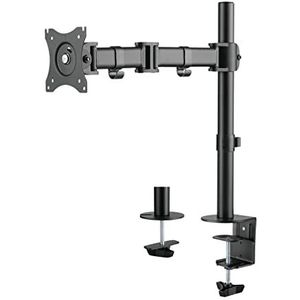 Deltaco ARM-0301 Monitorhouder kantelbaar, draaibaar, geschikt voor 13-27 inch (13-27 inch) display, zwart