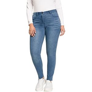 Ulla Popken Sarah Skinny jeans voor dames, denim, blauw, 44 oversized, Denim blauw