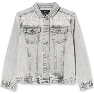 IKKS JUNIOR Grijs Denim Jas Kasjmier Print Xu40014.94 Denim Jas Meisje, Lichtgrijs