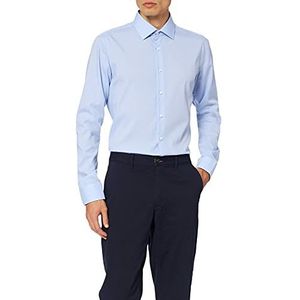 Seidensticker Business overhemd heren strijkvrij hemd met zeer smalle pasvorm X-Slim Fit lange mouwen Kent kraag, blauw (12), 38, blauw (12)