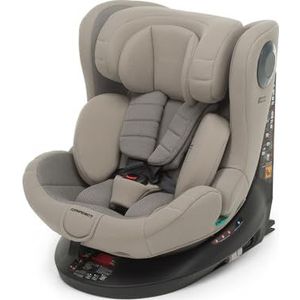 Foppapedretti FP360 Quick i-Size, 360° draaibare zitting voor kinderen van 40 tot 150 cm hoogte, 0 tot 12 jaar, ECE R129, Dualfix-bevestiging (Isofix en niet), Safe Body Protection, Desert