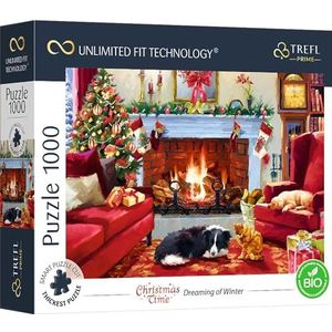 Trefl Prime - Puzzel UFT Christms Time: Dreaming of Winter - 1000 stuks - dik karton, biologisch, kerstpuzzel, kerstmagie, 12 jaar