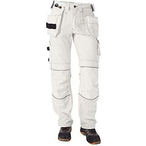 J.A.K. 150104076 serie 1501 broek 60% katoen / 40% polyester met hangzakken, wit, 44 R (30/32) maat, Wit