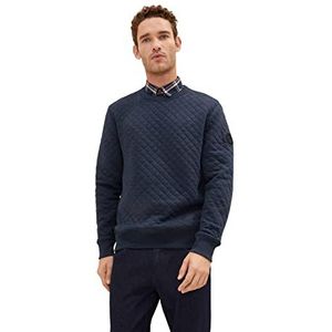 TOM TAILOR Sweatshirt heren, 31549 - blauw grijs gemêleerd, M, 31549, blauw grijs melange