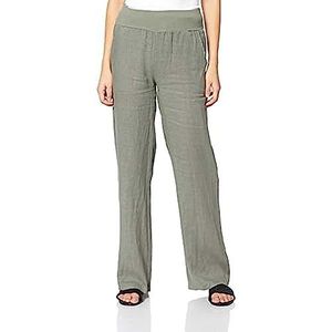 Bonateks, Soepele broek met zakken en elastische tailleband, maat 38, Amerikaanse maat: M, kaki - Made in Italy