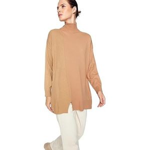 Pull - Beige - Coupe décontractée,Camel,M, camel, M