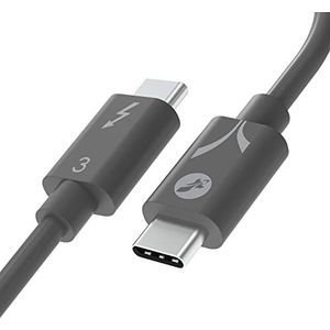 SABRENT USB C Thunderbolt 3 oplaadkabel 100 W (Intel gecertificeerd) Thunderbolt 3 kabel tot 40 Gbps, USB-C Thunderbolt Kabel voor Leptop, MacBooks, Dell, Galaxy S22 S21 S20 en meer, 20 cm
