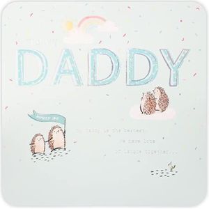 Clintons: 1165770 vaderdagkaart voor papa, egels op blauwe achtergrond, vaderdagkaart, vaderdagkaart, vaderdagkaart, 231 x 231 cm