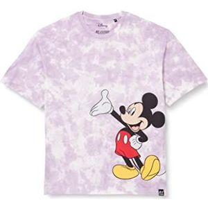 Recovered Disney Hand Up Mickey Purple Tie Dye T-shirt van XXL, sering, heren, lila, XXL, Lila.