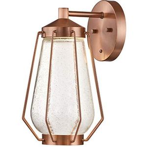Westinghouse Lighting Wandlamp Corina LED buitenlamp dimbaar met een lamp koperen afwerking gewassen met helder glas 63735