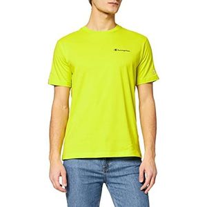 Champion Color Block T-shirt voor heren, zwavelgeel