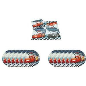 ALMACENESADAN 1083 Maxi Disney Cars voor feestjes en verjaardagen, 16 servetten en 12 borden