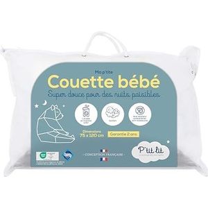 P'tit lit - Dekbed voor baby's | Kinderen – 75 x 120 cm – mijtdicht – ideaal voor bedden 60 x 120 cm – 100% microvezel – Oeko Tex – Frans design