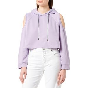 caneva Sweat à capuche court pour femme, lilas, M