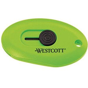 Westcott E-16474 00 Mini-snijder met automatisch intrekbaar keramisch veiligheidsmes en geïntegreerde magnetische houder, groen