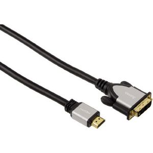 DVI-adapterkabel, HDMI-stekker, verguld, dubbel afgeschermd, 1,80 m