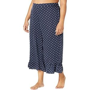 CITY CHIC Ensemble de pyjama pour femme grande taille avec pantalon de nuit charmé, Motif pois Bleu marine, 16