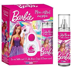 Christine Arbel BARBIE Eau de Toilette voor kinderen, meisjes, 30 ml + geurnevel, lichaam en haar, 100 ml, bloemige fruitige geur, gemaakt in Frankrijk