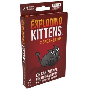 Asmodee Exploding Kittens 2-speler-editie, basisspel, partyspel, kaartspel, 2 spelers, vanaf 7 jaar, 10 minuten, Duits