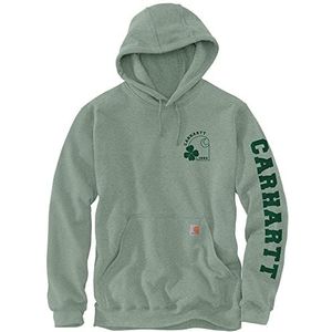 Carhartt Losse pasvorm, middelzwaar met capuchon, Shamrock sweatshirt met capuchon, trainingspak voor heren, Jade/heide