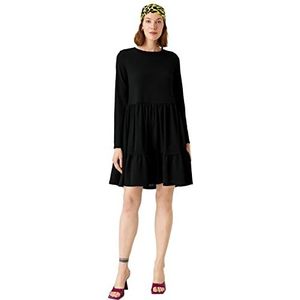 Koton Animaux mini-jurk voor dames, lange mouwen, ronde hals, zwart (999), M, zwart (999), M, zwart (999)