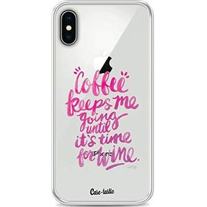Casetastic Apple iPhone X/XS Hoes Slim Case Cover Beschermhoes TPU Cover Case Coffee Pink