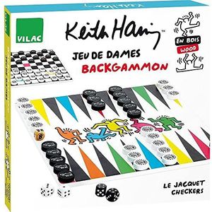 Vilac - Dames/Backgammon Keith Haring, 9228, meerkleurig