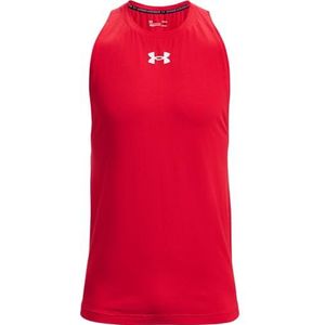 Under Armour UA Baseline katoenen tanktop voor heren, Rood/Wit