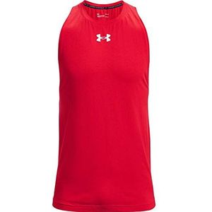 Under Armour Baseline tanktop voor heren, katoen, mouwloos, Rood/Wit