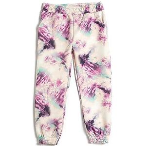 Koton Pantalon de survêtement pour fille - Poches à motif tie-dye - Taille élastique, Design rose (2d7), 13-14 Jahre