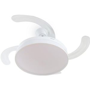 Notefan InnovaGoods Plafondventilator met led, luidspreker en 4 intrekbare bladen, wit, 36 W, Ø 49,5-104 cm