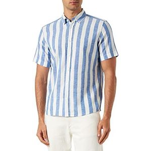 s.Oliver Shirt met korte mouwen Shirt met korte mouwen voor heren, Blauw | Wit 55 g 5 g