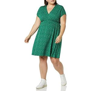 Amazon Essentials Robe en surplice pour femme (disponible en grande taille), motif floral vert, taille L