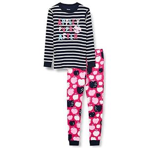 Hatley Pijama pyjama met lange mouwen van organisch katoen, voor meisjes, Gestempeld apples