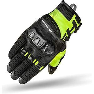 SHIMA X-BREEZE 2 motorhandschoenen voor heren – geventileerde handschoenen, touchscreen, zomertextiel met afdichtingsbescherming van carbon, versterkte handpalm (neon), M
