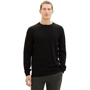TOM TAILOR 1038426 heren sweater, 29999 - zwart.