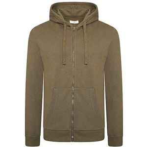 M17 Heren Hoody Full Zip Casual Hooded Sweatshirt Hoody Top Jumper Classic Plain Jacket Lange Mouwen met Pocket (M, Denim) Heren, Khaki (stad)