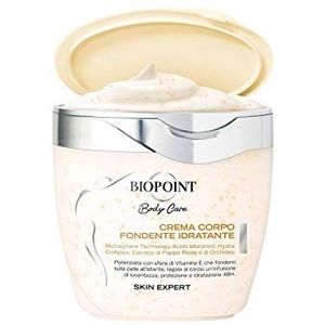 Biopoint - Hydraterende bodycrème, beschermende en hydraterende werking tot 48 uur, antioxidantconcentraat van vitamine E, geeft een stralende, geschuurde en beschermde huid, 300 ml