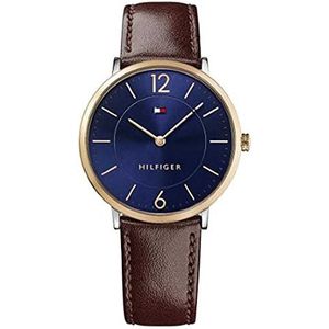 Tommy Hilfiger Horloges Armband 1710354, blauw/bruin, één maat, riem, Blauw/Bruin, riem