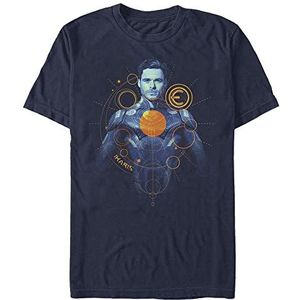 Marvel The Eternals-Ikaris Unisex T-shirt met korte mouwen oranje, marineblauw, L, marineblauw