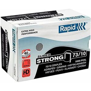 Rapid Nietjes SuperStrong 73/10, lengte 10 mm, 5000 nietjes, tot 40 vellen, verzinkt harde draad, 24890400