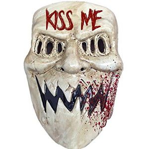 The Rubber Plantation TM 619219291729 The Purge Mask Kiss Me Halloween kostuum voor volwassenen, uniseks, één maat