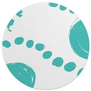 Questo Casa, Ronde muismat met antislip onderkant voor kantoor en thuis, diameter 22 cm