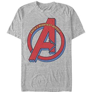 Marvel Avengers Mightiest Organic Heren T-Shirt Classic Short Sleeve Melange Grey XXL, Melange Grey