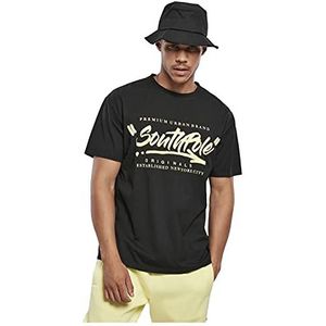 Southpole Heren T-shirt met korte mouwen in oversized look verkrijgbaar in 3 kleuren, S tot XXL, zwart.