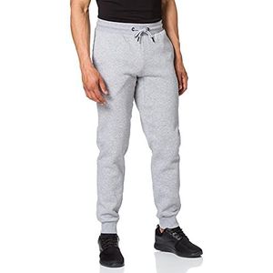 STARTER BLACK LABEL Joggingbroek voor heren, met geborduurd logo, trainingsbroek met zak, effen, elastische tailleband en zoom, maten S-XXL, Kleur: grijs