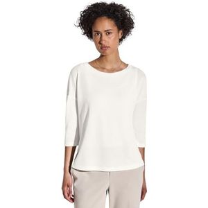 T-shirt à l'aspect tricoté, Blanc cassé., 46